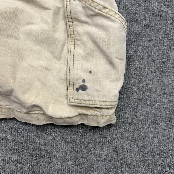 Carhartt Cargo Shorts Mens 32 Beige Relaxed Fit Workwear Utility Faded - Picture 4 of 9